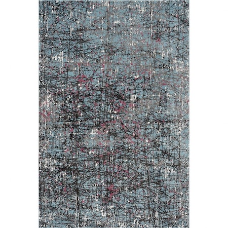 Palacedesigns 8 x 10 ft. Blue Chaotic Strokes Area Rug - Blue - 8' x 10' PA3091370